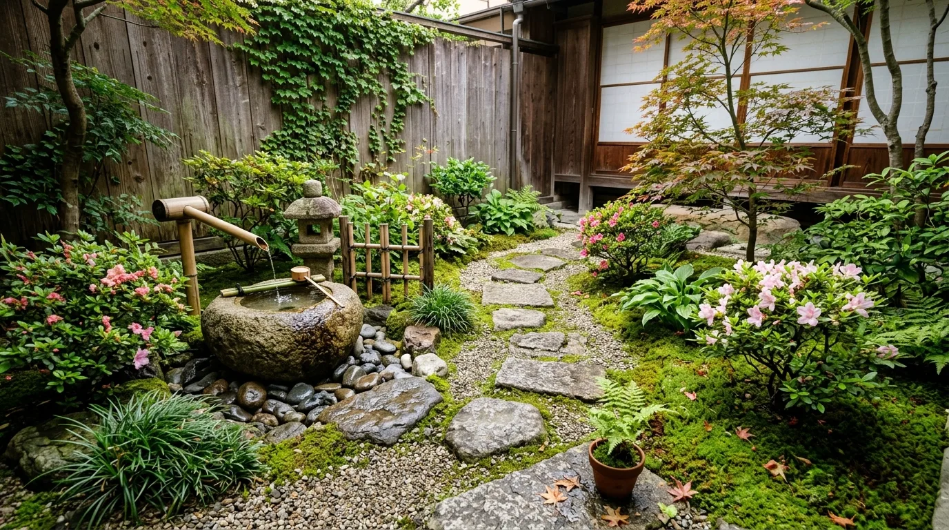 Wood and Gravel Garden Edge